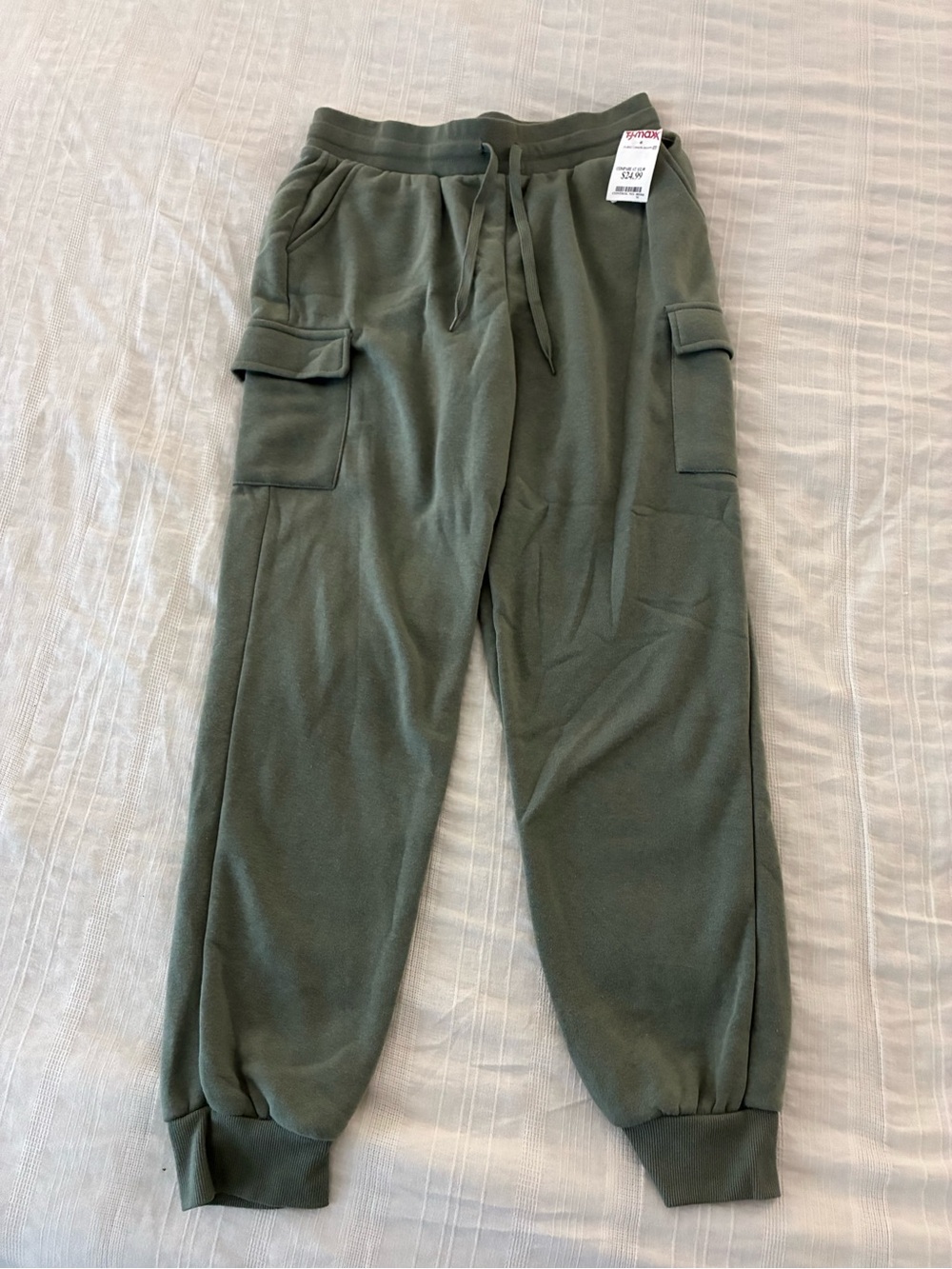 T.J.Maxx Olive Green Cargo Jogger Pants